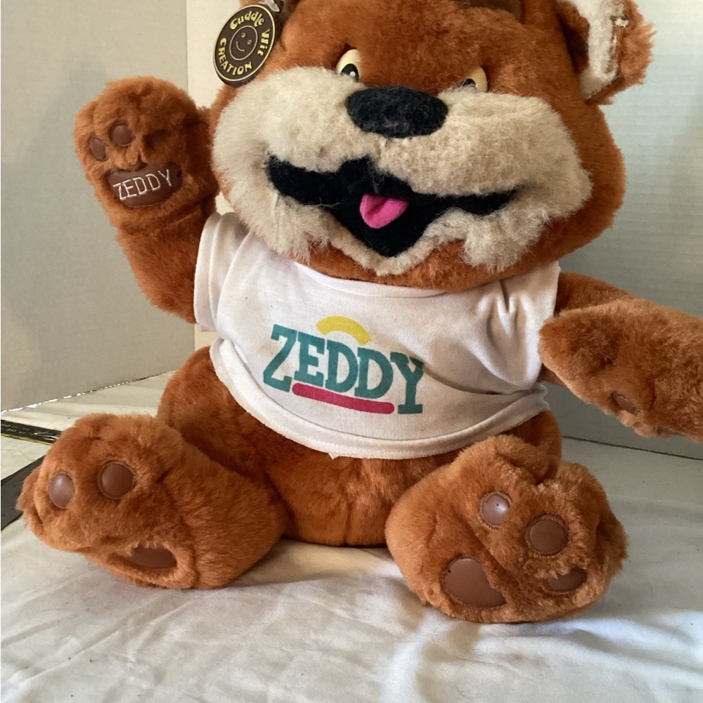 Zeddy bear , mascot of sellers ,vintage , sellers mascot .